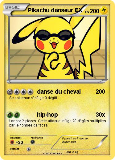 Pokemon Pikachu danseur EX