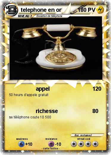 Pokemon telephone en or
