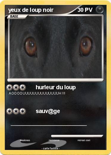 Pokemon yeux de loup noir