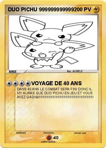 Pokemon DUO PICHU 999999999999