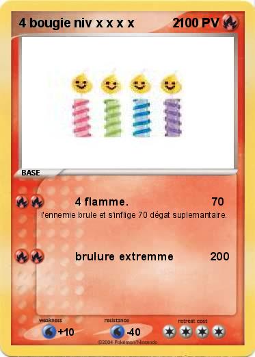 Pokemon 4 bougie niv x x x x           2