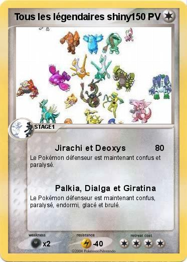 Pokemon Tous les légendaires shiny