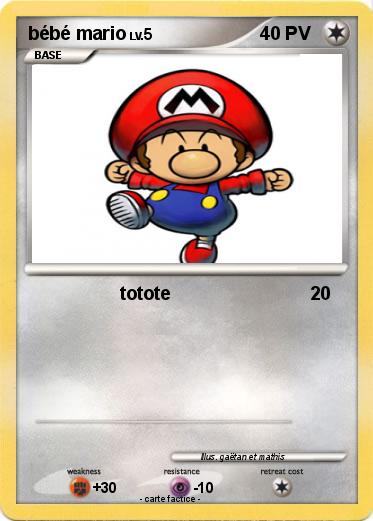 Pokemon bébé mario