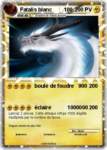 Pokemon Fatalis blanc        100