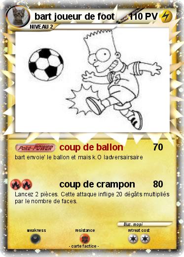 Pokemon bart joueur de foot