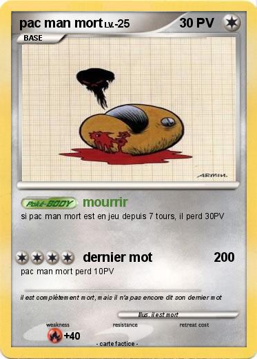 Pokemon pac man mort
