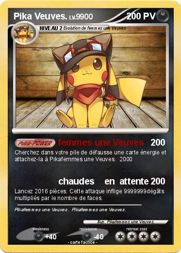 Pokemon Pika Veuves.
