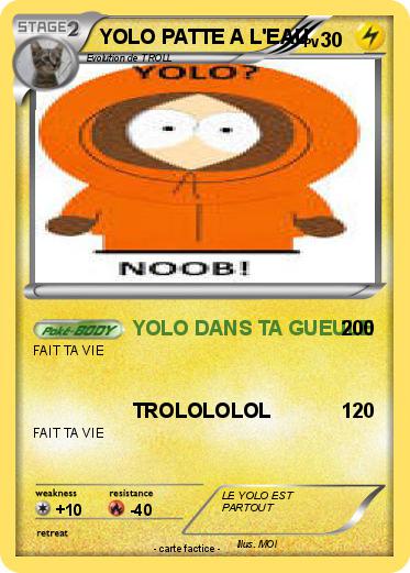 Pokemon YOLO PATTE A L'EAU
