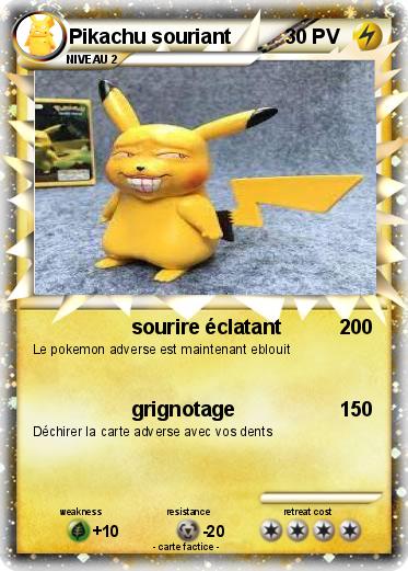 Pokemon Pikachu souriant