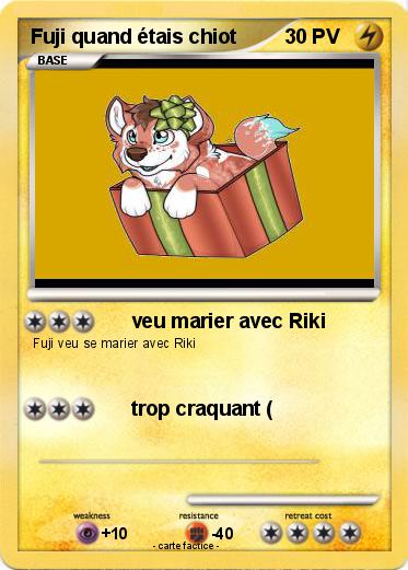 Pokemon Fuji quand étais chiot