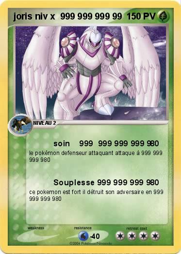 Pokemon joris niv x  999 999 999 99