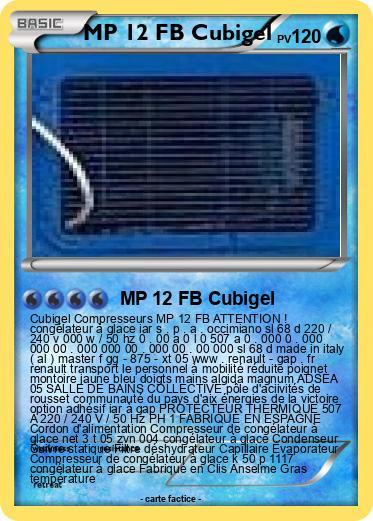 Pokemon MP 12 FB Cubigel