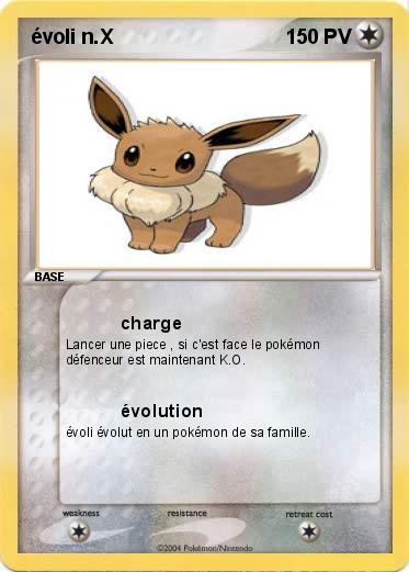 Pokemon évoli n.X