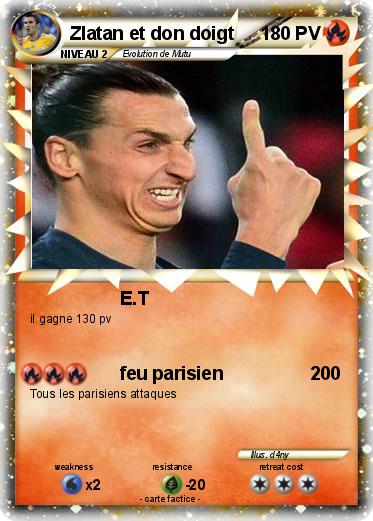 Pokemon Zlatan et don doigt
