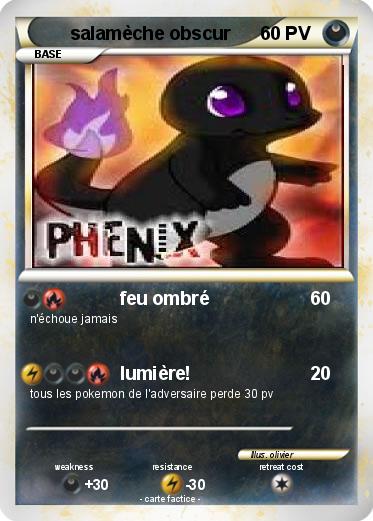 Pokemon salamèche obscur