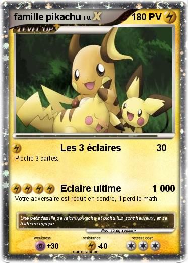 Pokemon famille pikachu