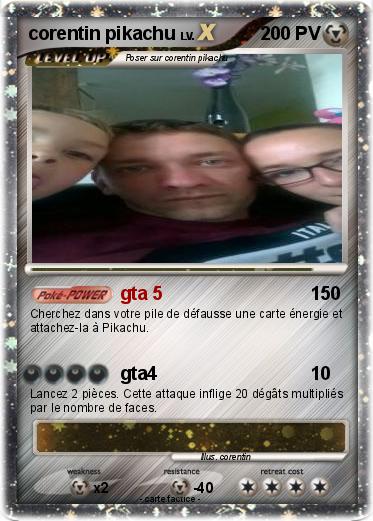 Pokemon corentin pikachu