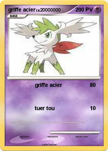 Pokemon griffe acier
