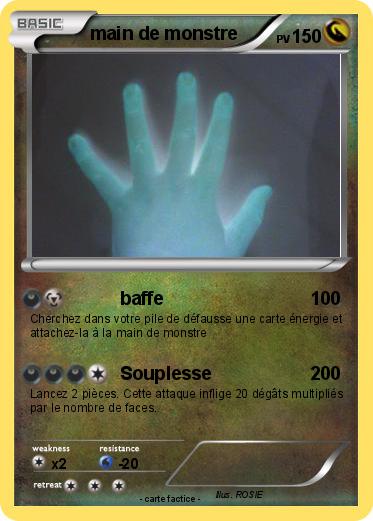 Pokemon main de monstre