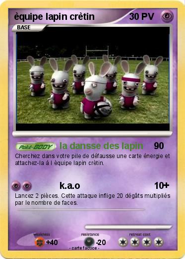 Pokemon èquipe lapin crètin