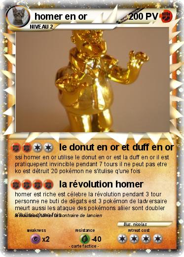 Pokemon homer en or