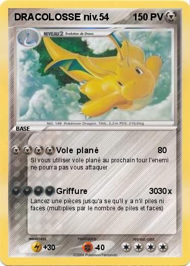 Pokemon DRACOLOSSE niv.54
