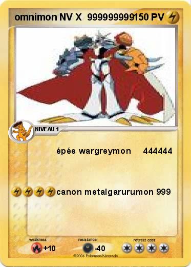 Pokemon omnimon NV X  999999999