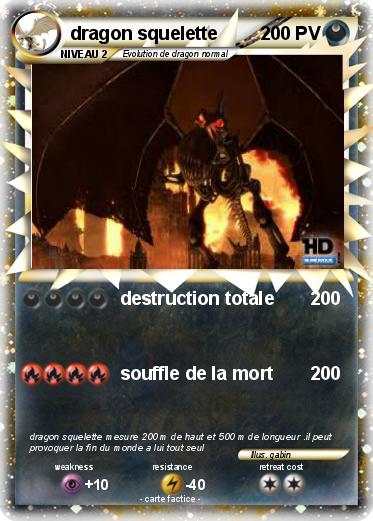 Pokemon dragon squelette