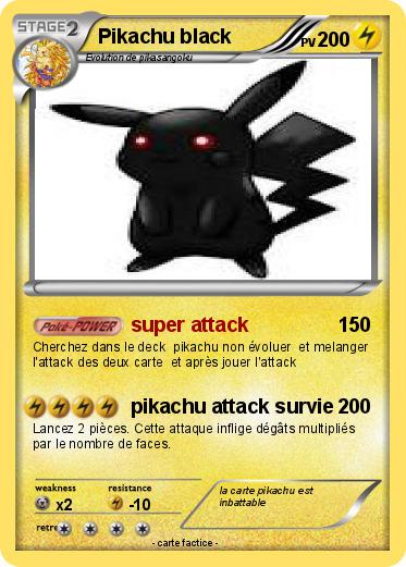 Pokemon Pikachu black
