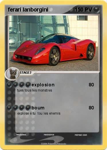 Pokemon ferari lanborgini