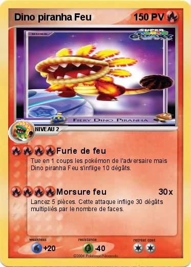 Pokemon Dino piranha Feu