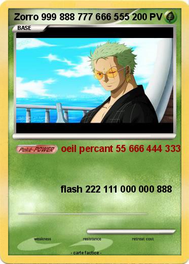 Pokemon Zorro 999 888 777 666 555