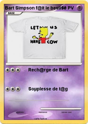 Pokemon Bart Simpson f@it le bestise