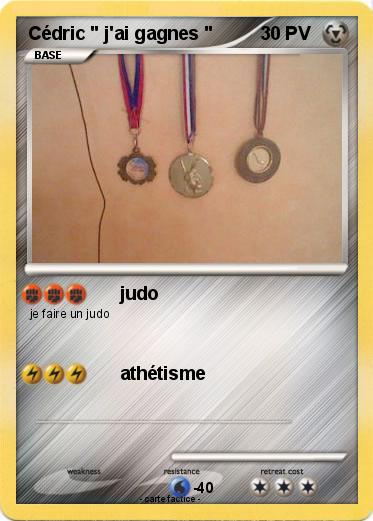 Pokemon Cédric " j'ai gagnes "