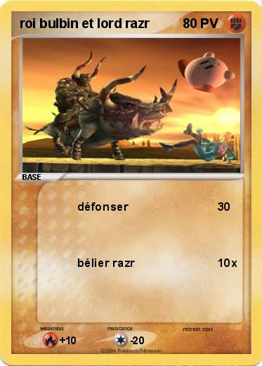 Pokemon roi bulbin et lord razr