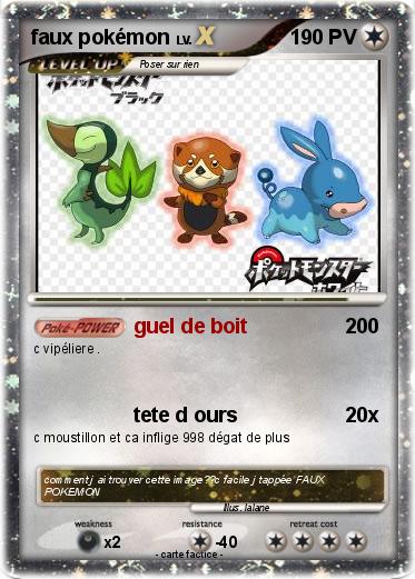 Pokemon faux pokémon