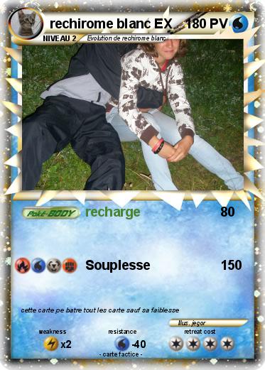 Pokemon rechirome blanc EX