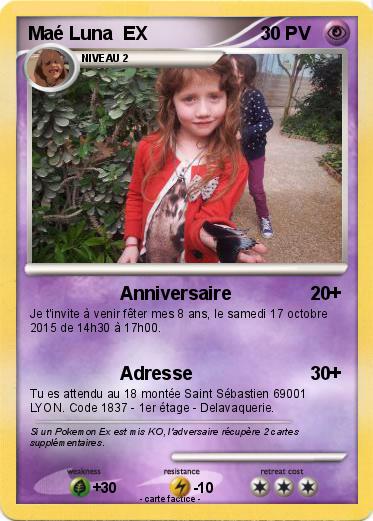 Pokemon Maé Luna  EX