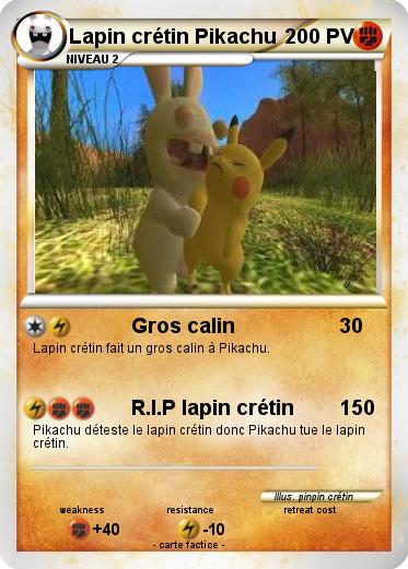 Pokemon Lapin crétin Pikachu