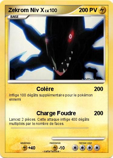 Pokemon Zekrom Niv X
