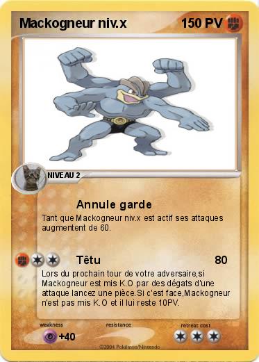 Pokemon Mackogneur niv.x