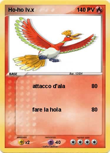 Pokemon Ho-ho lv.x