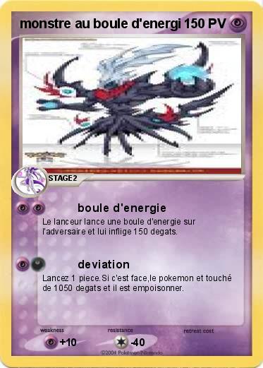 Pokemon monstre au boule d'energi