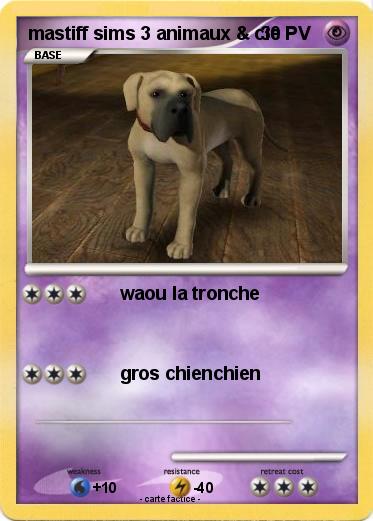 Pokemon mastiff sims 3 animaux & cie