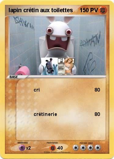 Pokemon lapin crétin aux toilettes