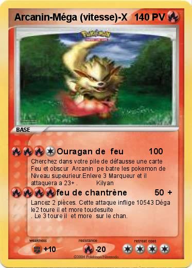 Pokemon Arcanin-Méga (vitesse)-X