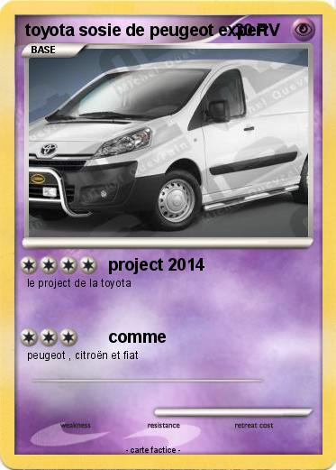 Pokemon toyota sosie de peugeot expert