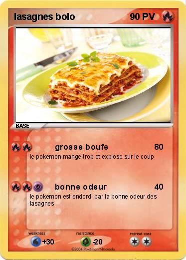 Pokemon lasagnes bolo