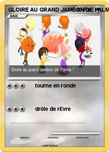 Pokemon GLOIRE AU GRAND JAMBON DE PALME