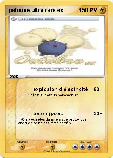 Pokemon pétouse ultra rare ex